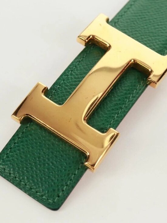 HERMES Constance H belt Belt Leather 31.5\